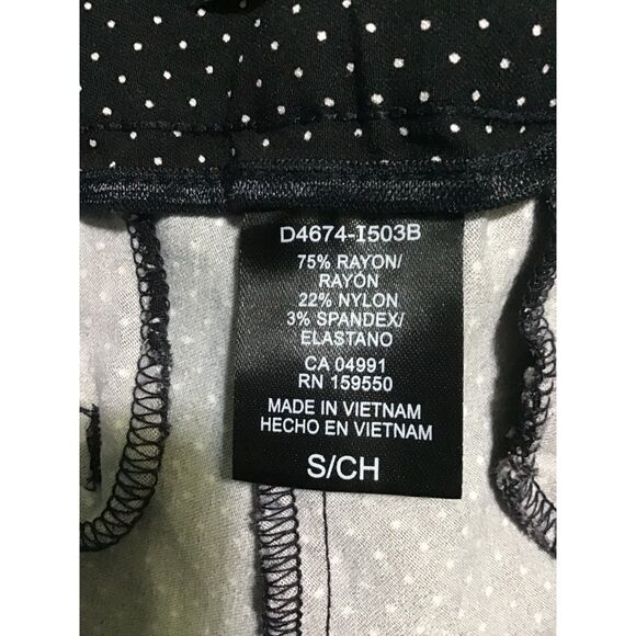 Hilary Radley Navy Polka Dot Women's Stretch Shorts SM - Picture 4 of 5